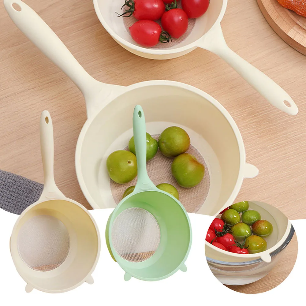 

Plastic Rice Colander Spoon Hangable Space-saving Colander For Home