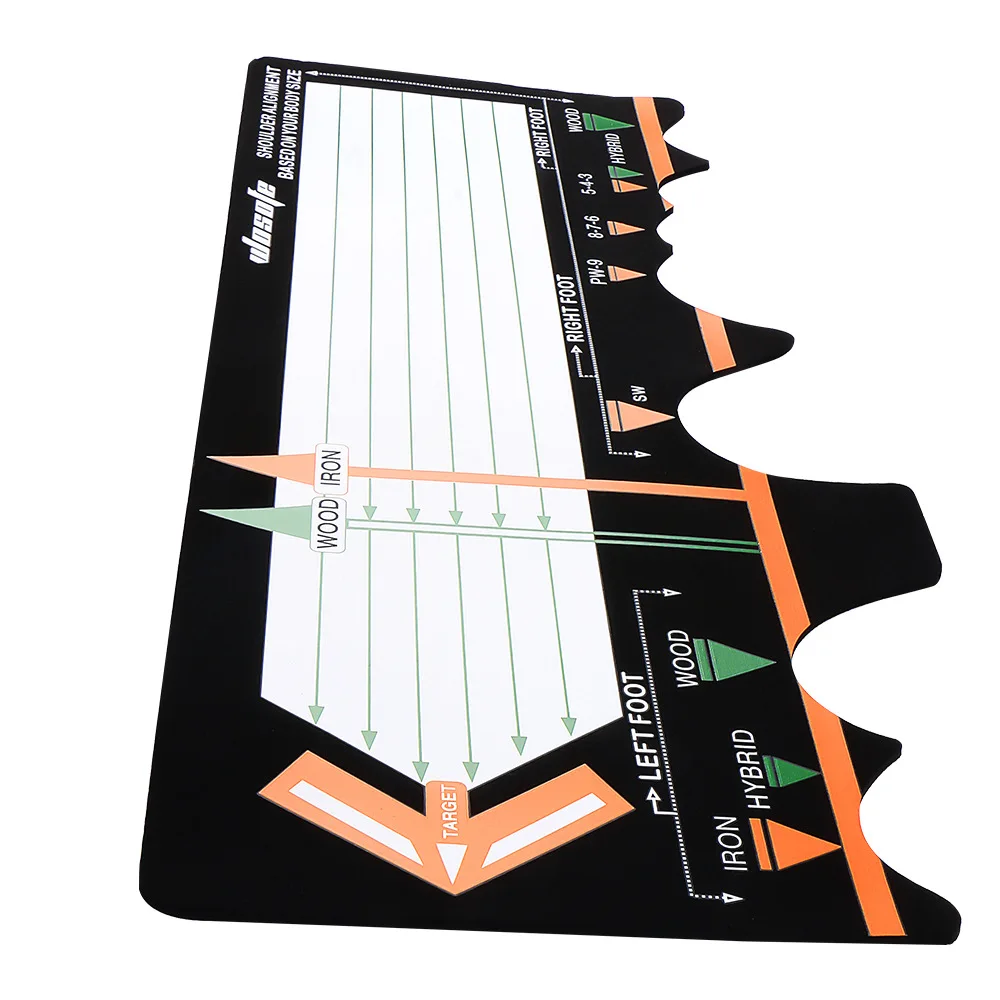 1Pc Golf Swing Standing Mat 67*30cm Putting Training Aid Golf Putting Alignment Mirror Neoprene Beginner Position Correction Pad