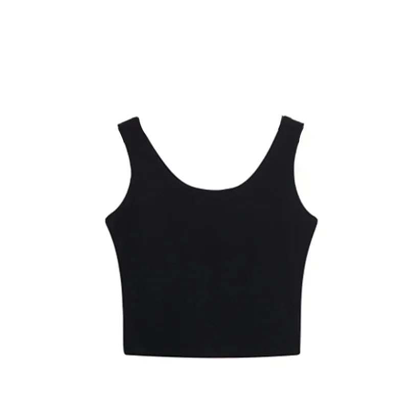 Women Solid Color Suspender Camisole Tank Top for Women's Short Yoga Sports Crop Top Sleeveless Sexy Slim Fit Tops