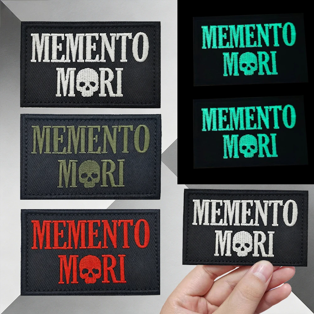 

Dark Style Memento Mori Skull Embroidered Patch Tactical Black Gear & Apparel Badges