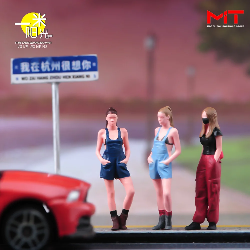 المنمنمات الشكل 1/87 1/64 1/43 1/24 1/18 موضة الترفيه جميلة أنثى دمية صغيرة تمثال المشهد الإبداعي الدعامة الحرفية ديكور