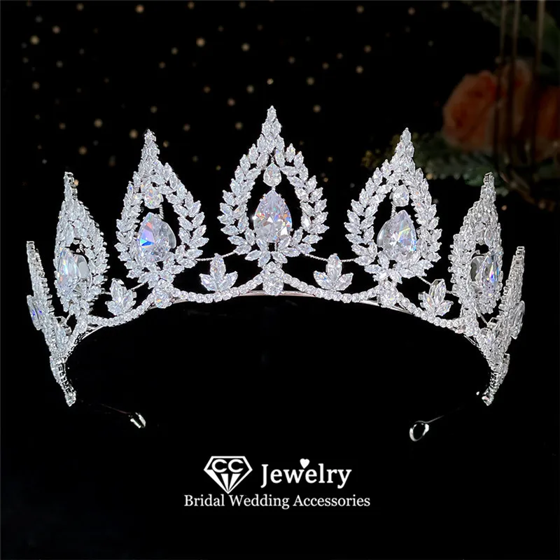 

CC Luxury Tiaras for Wedding Women Accessories Bridal Headbands Engagement Hair Ornaments Romantic Hairbands Coronets Gift YQ253