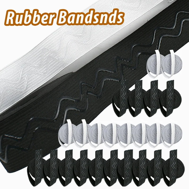 

10/20M 20-40mm Bra Strap Non-slip Rubber Bands Belt Silicone Elastic Band Underwear Stretch Cord Clothes Tape Sewing Accessories
