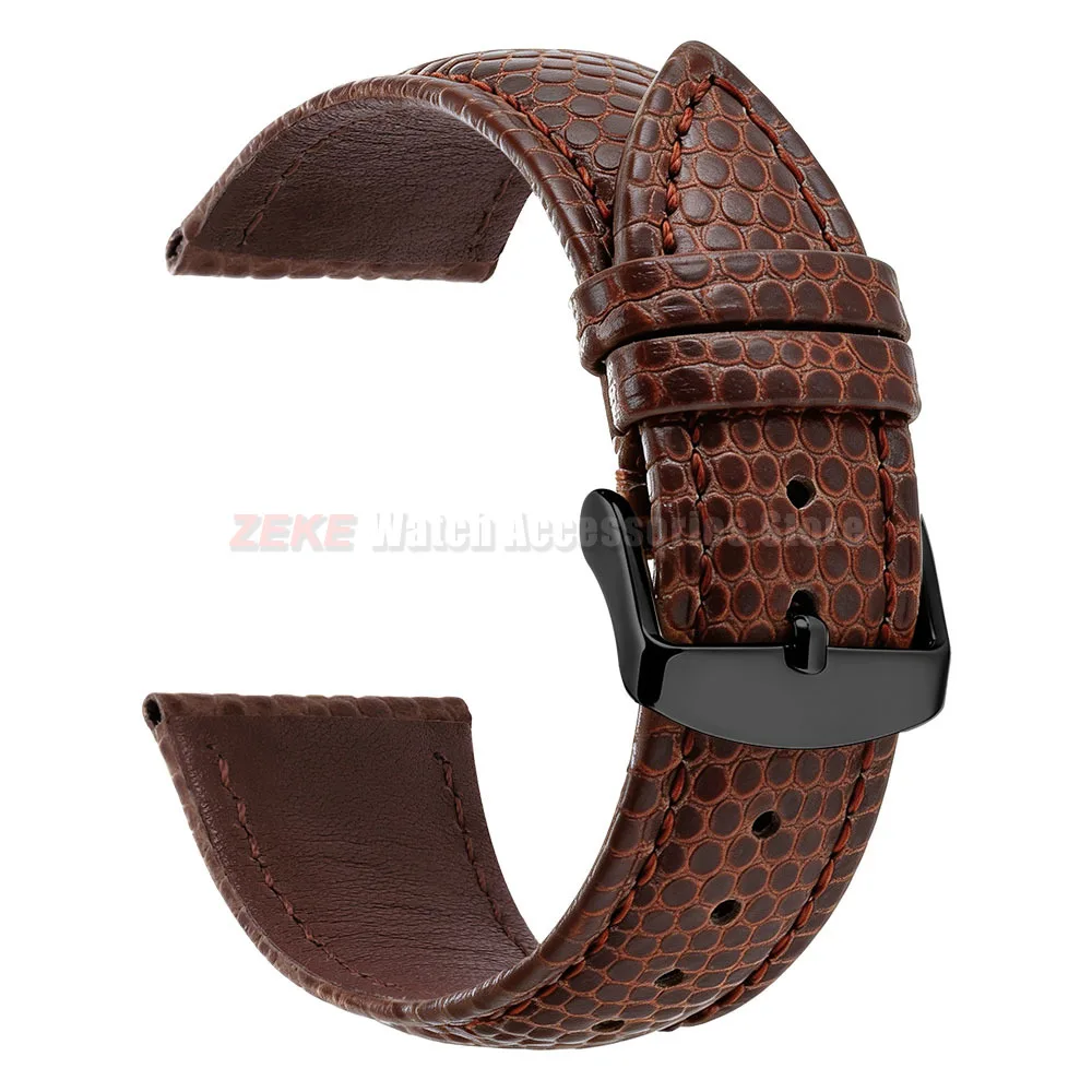 Echtleder-Uhrenarmband mit Eidechsenmuster, Wasserdicht, Schnellverschluss, Lederband 16/18mm 20mm 22mm Universeller Ersatz-Armbandriemen – Detail 14