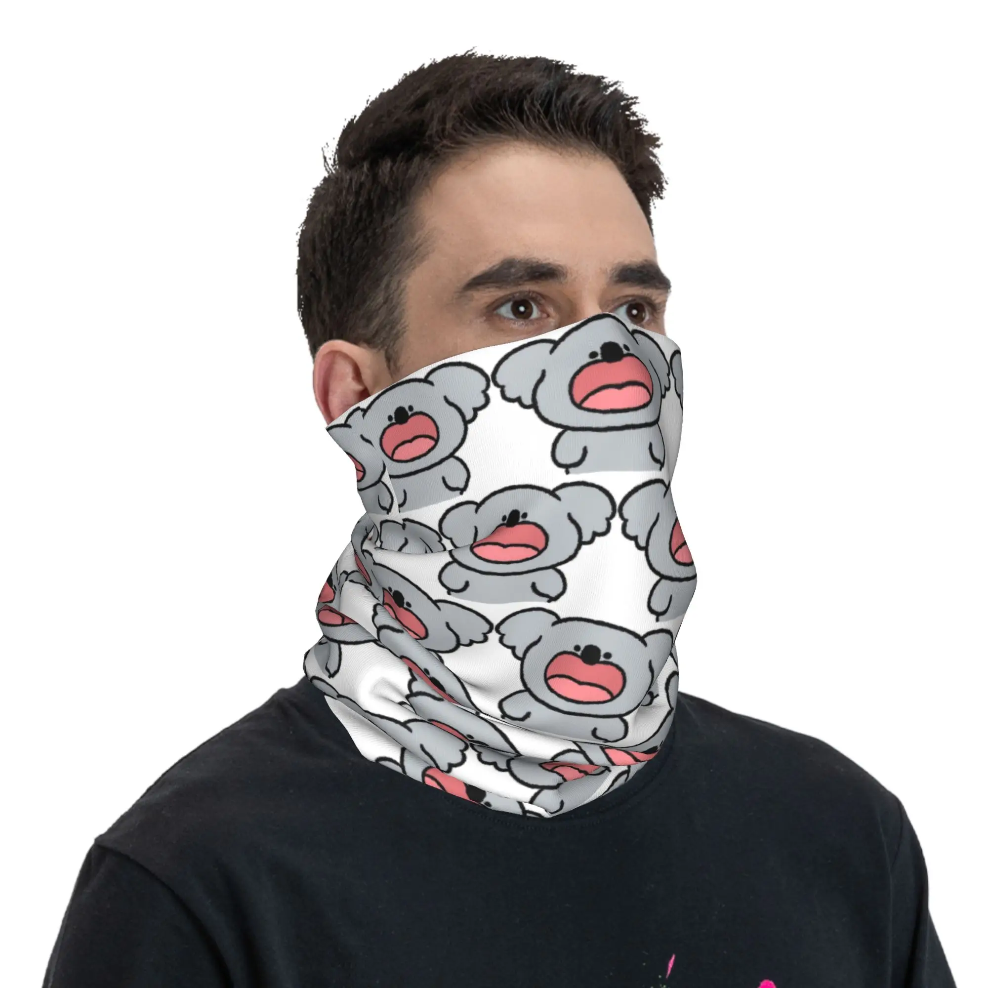 Animal Meme Koalas Bandana Neck Cover Printed Mask Scarf Multifunction Headband Outdoor Sports For Men Women Adult Winter - view 3