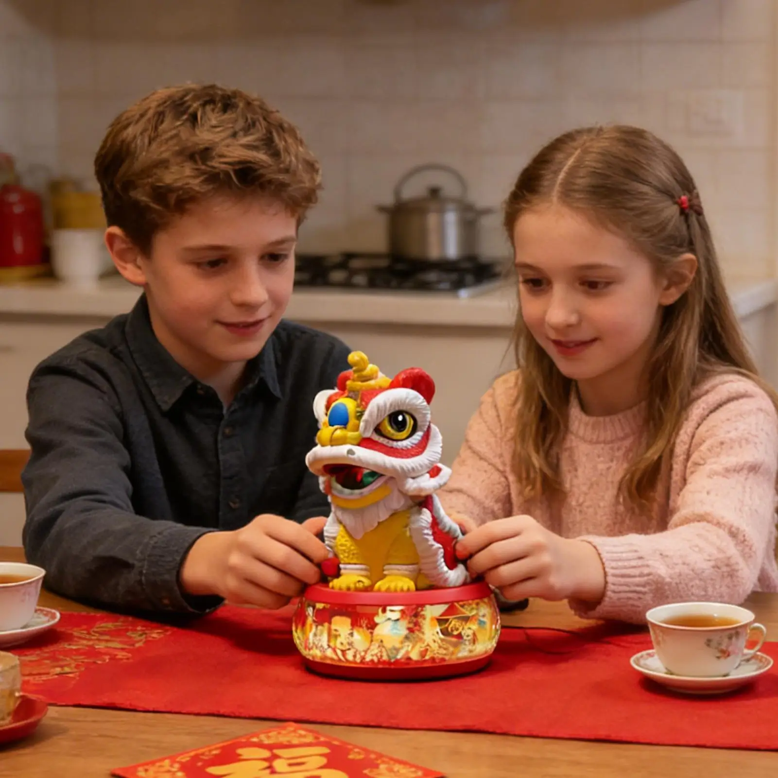 Lopend dierenspeelgoed voor kinderen Elektrisch vroeg onderwijs Leeuwendans met muziek en licht Cartoon muzikaal speelgoed voor jongens en meisjes