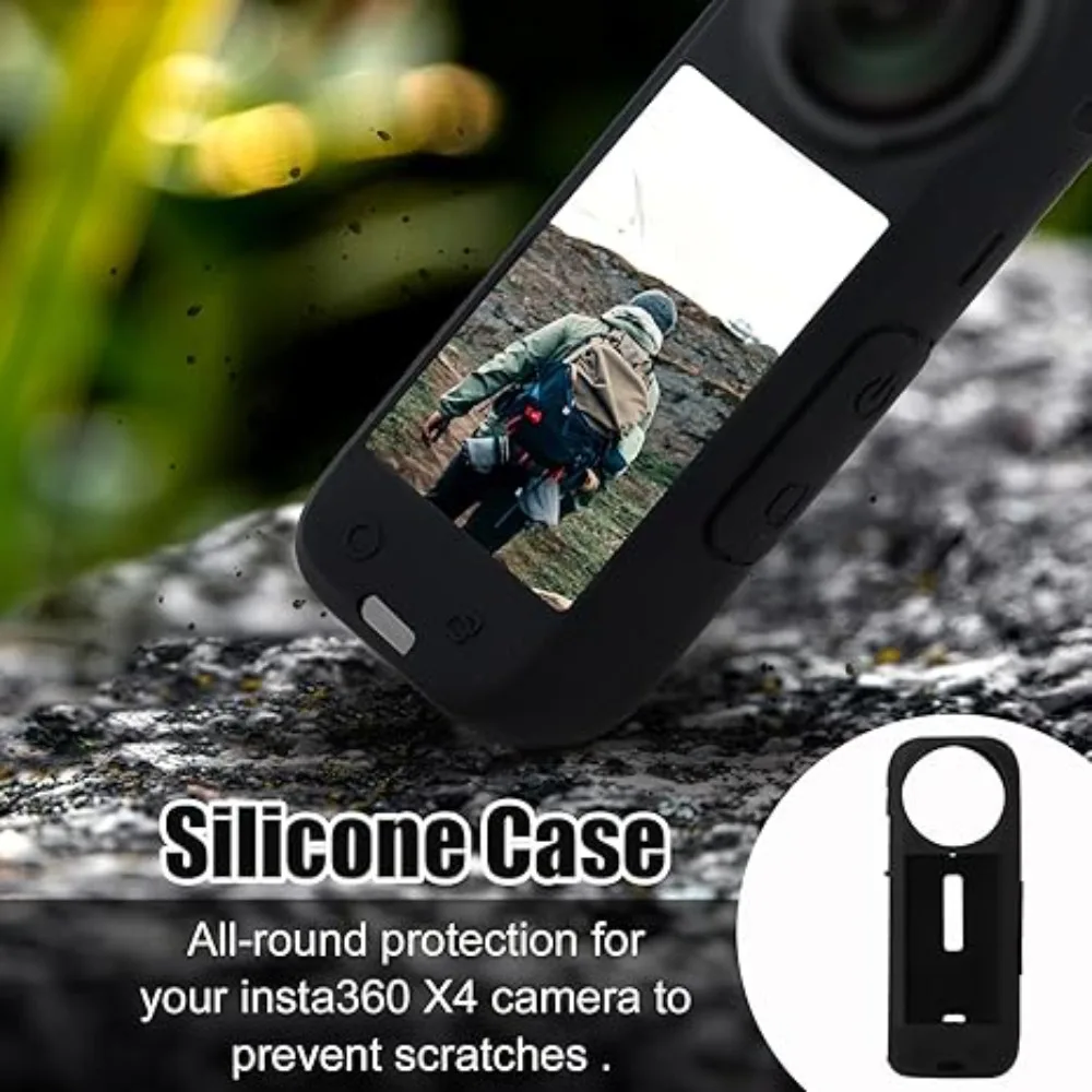 

Protection Accessories For Insta360 X4 Silicone Screen Protector and Lens Cap All-Round Protection Camera Accessories