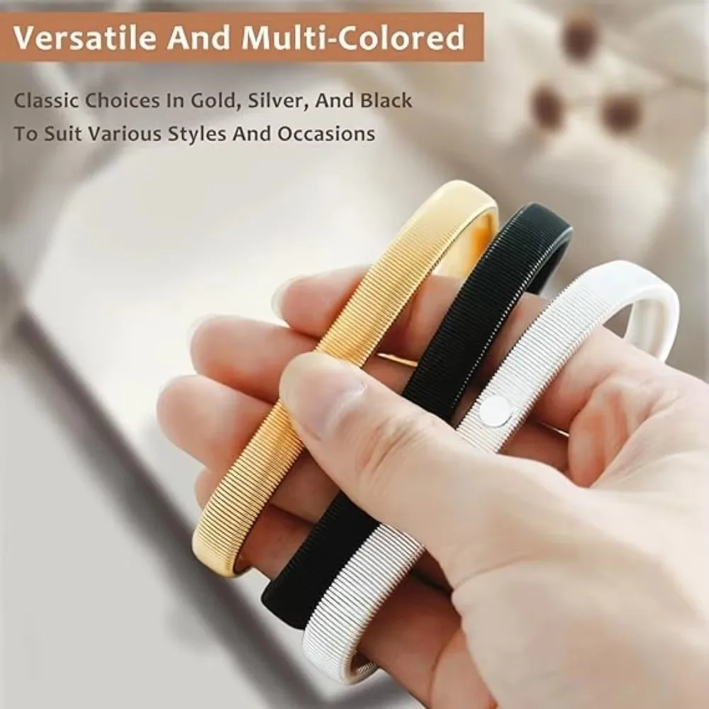 1PC Fashion Metal Shirt Sleeve Holder Elastic Adjustable Arm Cuffs Clothing Accessories Non-slip Sleeve Garter For Men/Women