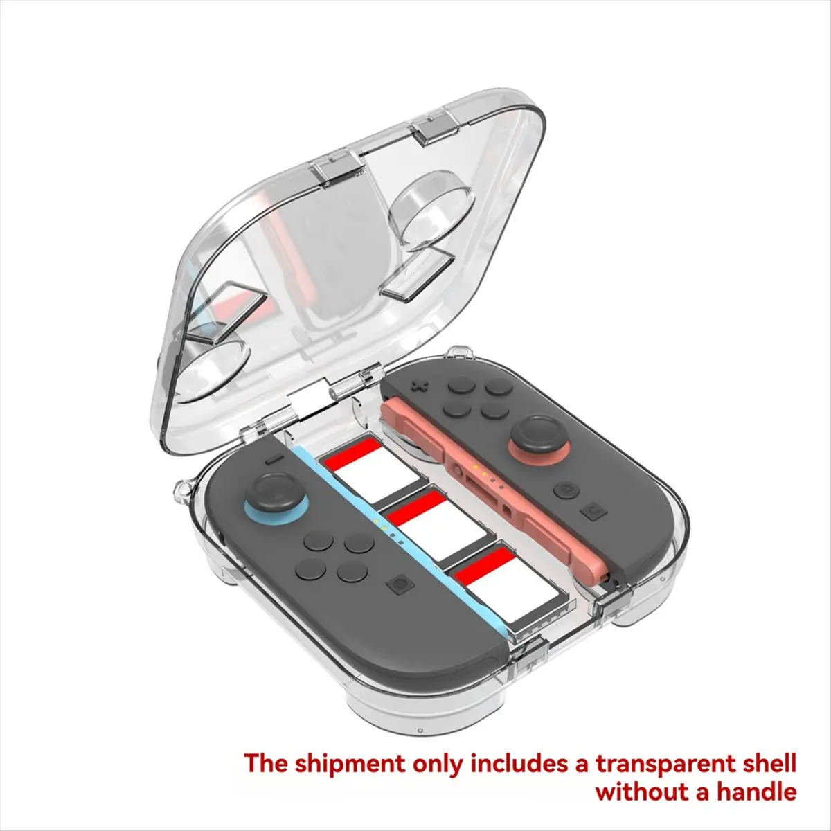 A86G NEW  Switch2 Protective Case with Game Card Slots Clear Storage Shell Protection for Gaming Accessories