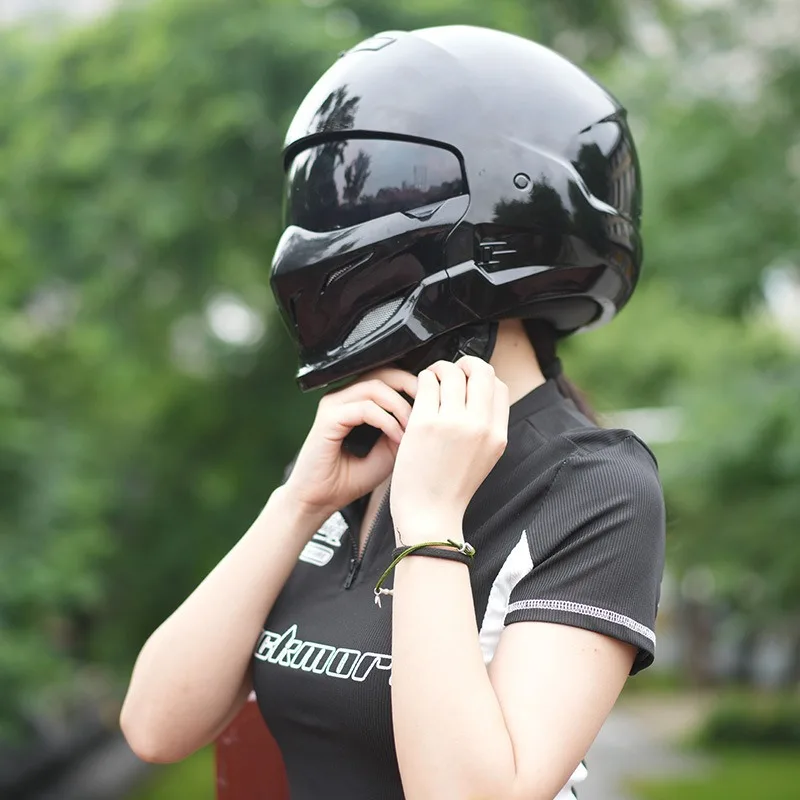 ORZ Motorcycle Helmet Facelift Helmet Binocular Mirror Locomotive 3C Bluetooth Semi Full Coverage Capacete Cascos