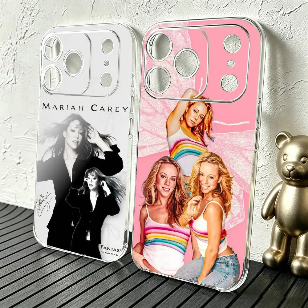 M-Mariah C-Carey Singer  Phone Case Transparent Silicone Soft For iPhone 17 16 15 14 13 12 11 Mini Pro Max Plus