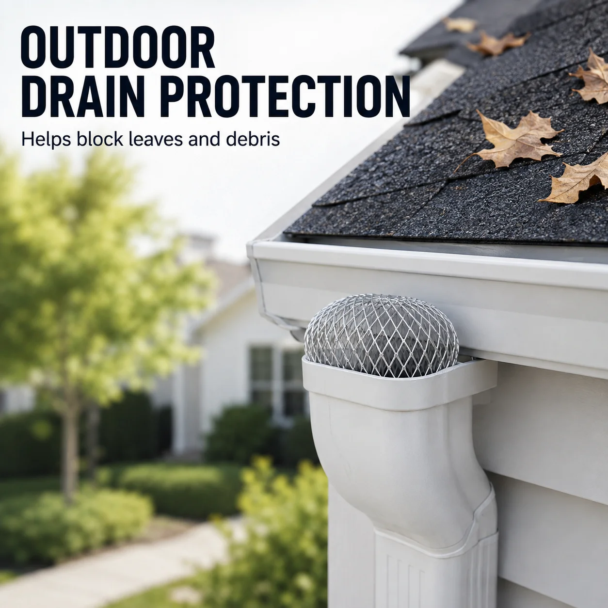 Metal Gutter Guard Mesh Roof Drain Leaf Trap Downpipe Cover for Rainwater Pipes Debris Mud Protection Outdoor Pond Use Tool Set - view 5
