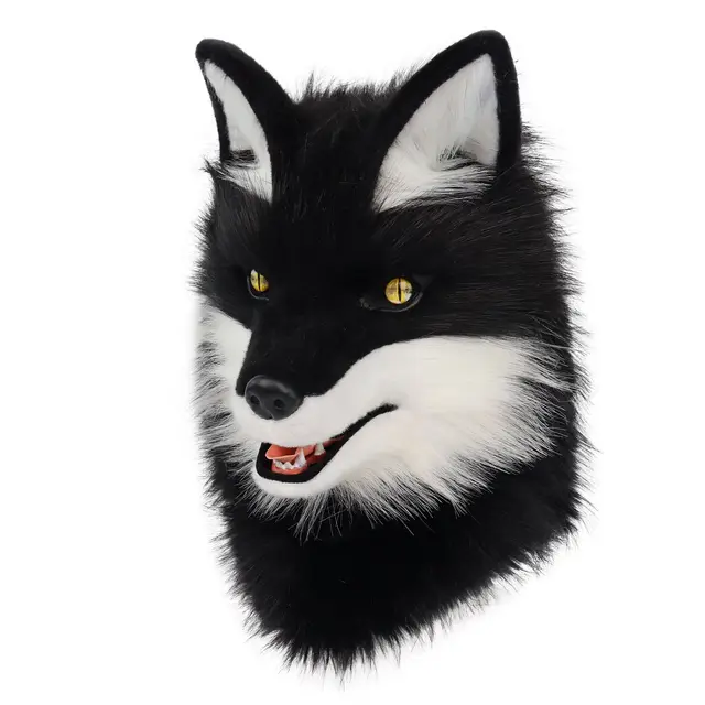 Masque Loup à Fourrure Viking - Cosplay, Halloween, Carnaval - Taille Adulte, élastique, Design Réaliste Avec Fausse Fourrure - 7