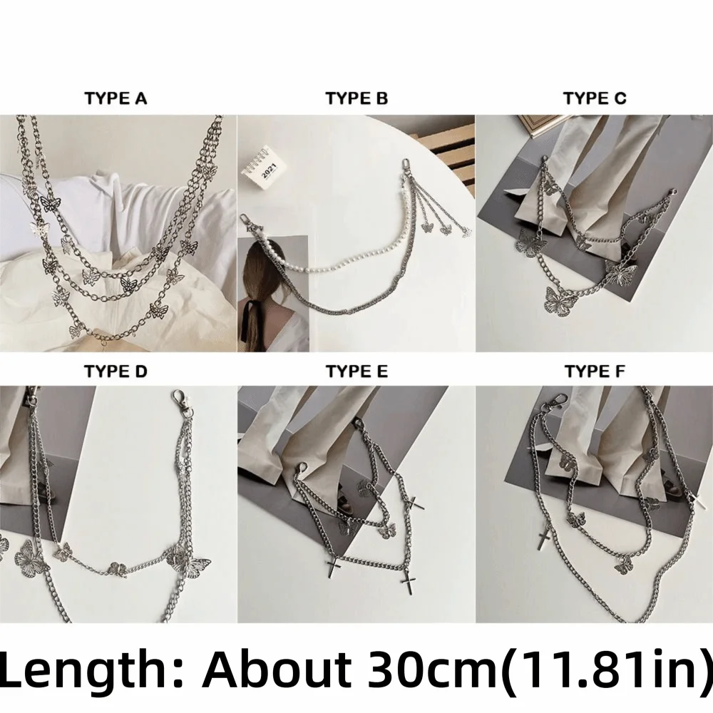 موضة القوطية الشرير حزام الشارع متعدد الطبقات الهيب هوب متعدد الطبقات بنطلون فاسق نمط Harajuku الإكسسوارات ملابس الشارع