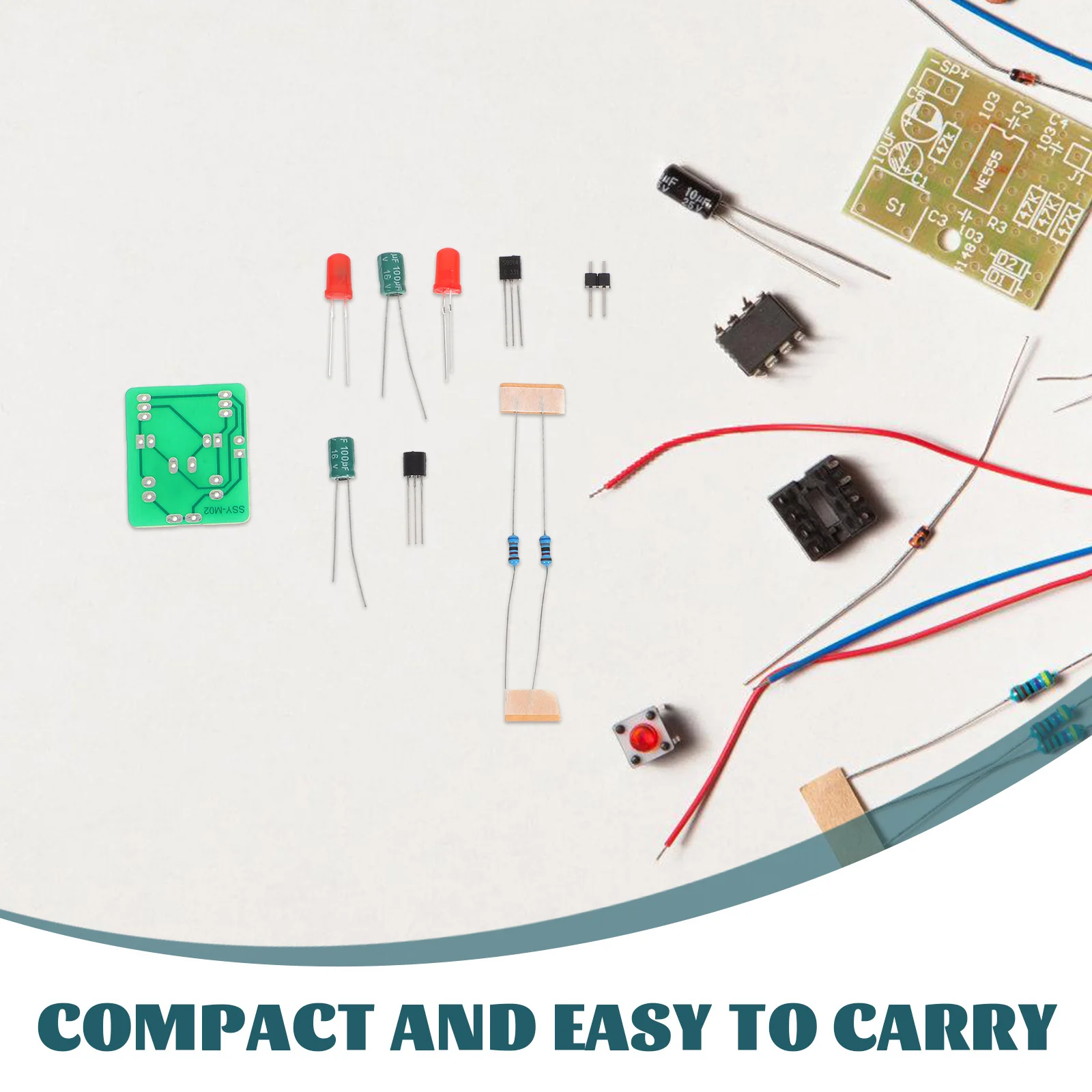 2 مجموعة لتقوم بها بنفسك عدة لحام مع وحدة إضاءة ليد وامض أوضاع التذبذب المشاريع الإلكترونية لحام ممارسة مجلس الجذعية