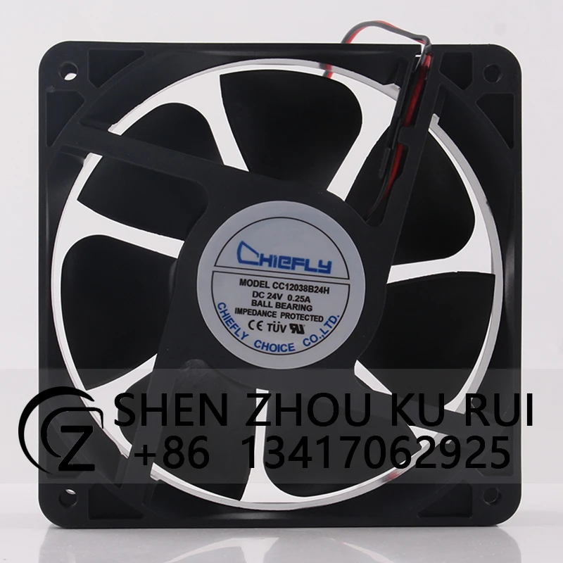 Case Fan Dual Ball Bearing for Original CHIEFLY CC12038B24H 120X120X38MM 24V 0.25A 12038 Inverter Machine Cabinet Cooling Fan