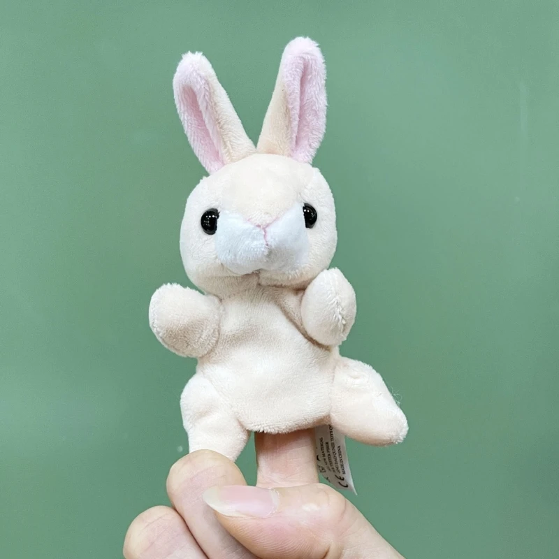 Marionnette à doigt d'animal dessin animé, joli jouet en peluche, jouet interactif liaison familiale, 15UB