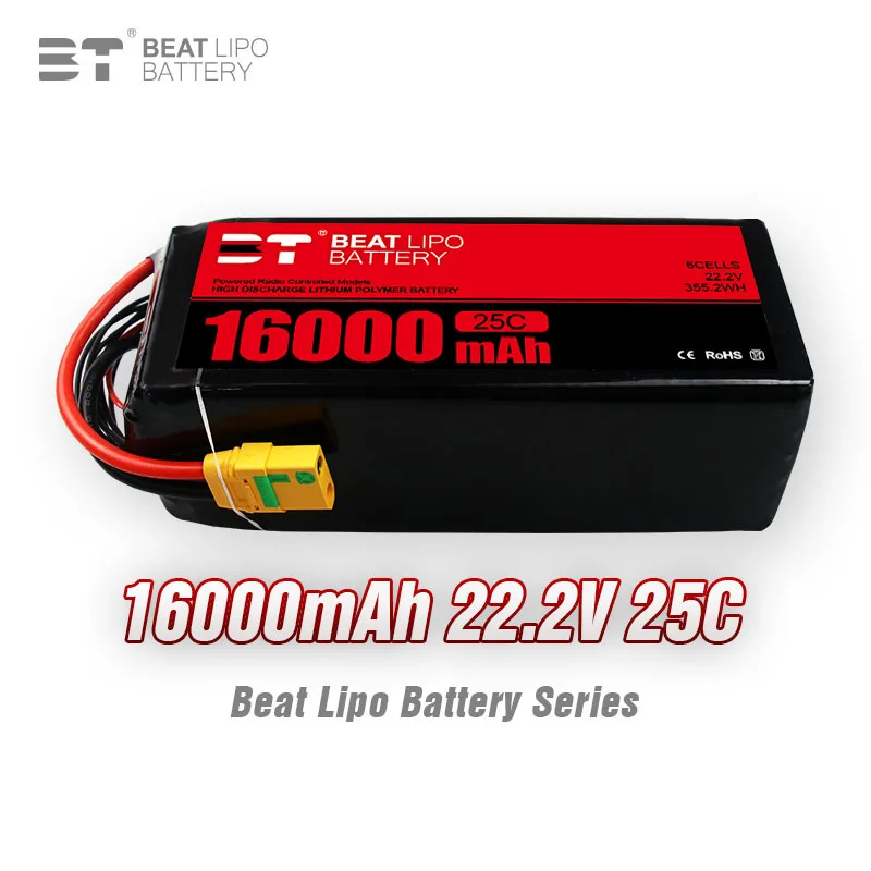 

UAV Lipo Cell 16000mAh Drone Battery Cells 25C 22.2V 6S Solid State Battery for Drones RC Plane RC Airplane RC Helicopter