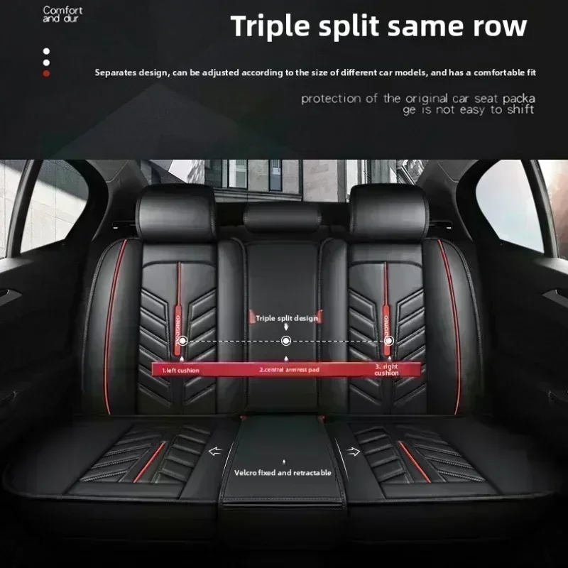 لسيارة شيفروليه أغطية مقاعد السيارة من الجلد الصناعي المقاوم للماء ومقاوم للاهتراء، غطاء مقعد كامل ملفوف ناعم ومريح