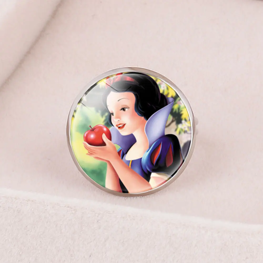 Disney Frozen Princess Anna Elsa Children‘s Ring Moana Snow White Cinderella Cartoon Figure Jewelry Doll Ring Gifts for Girls