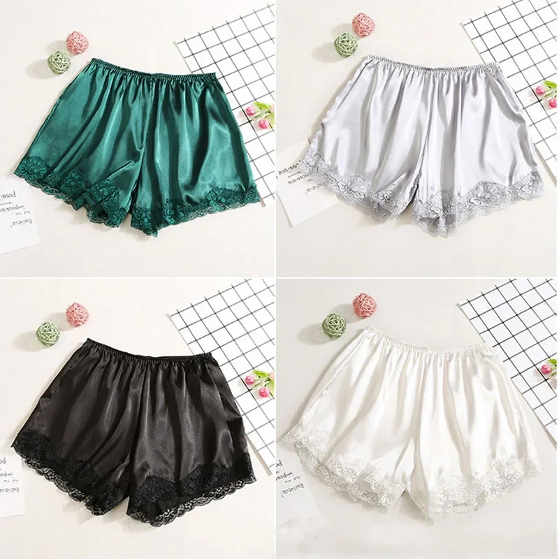 Fashion Fashion Satin Kitten Silky Elastic Waist Women Men Home Sleep Tracksuit Bottom Short Pants Pajama Nightwear Shorts