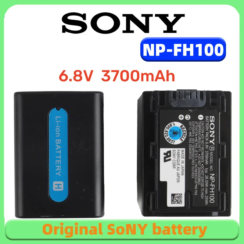 Original NP-FH100 NPFH100 FH90 FH70 FH60 FH40 FH30 FP50 3900mAh Battery for Sony DCR-SX40 SX40R SX41 CX105 SR42E SR45E