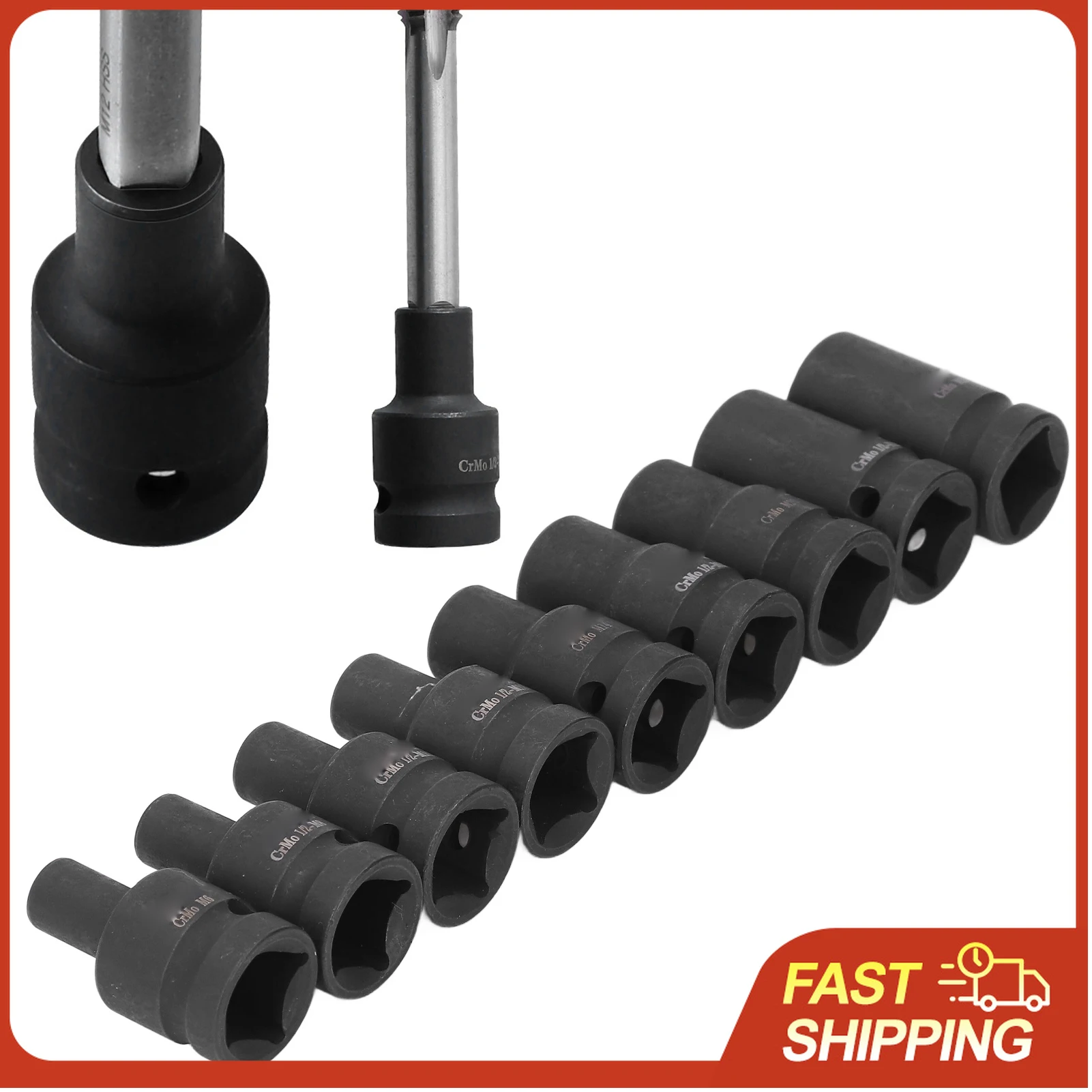 

Tap Sockets Cr Molybdenum Steel 1/2 Inch Drive Socket Set for Electric Pneumatic Hand Wrench Tap Socket