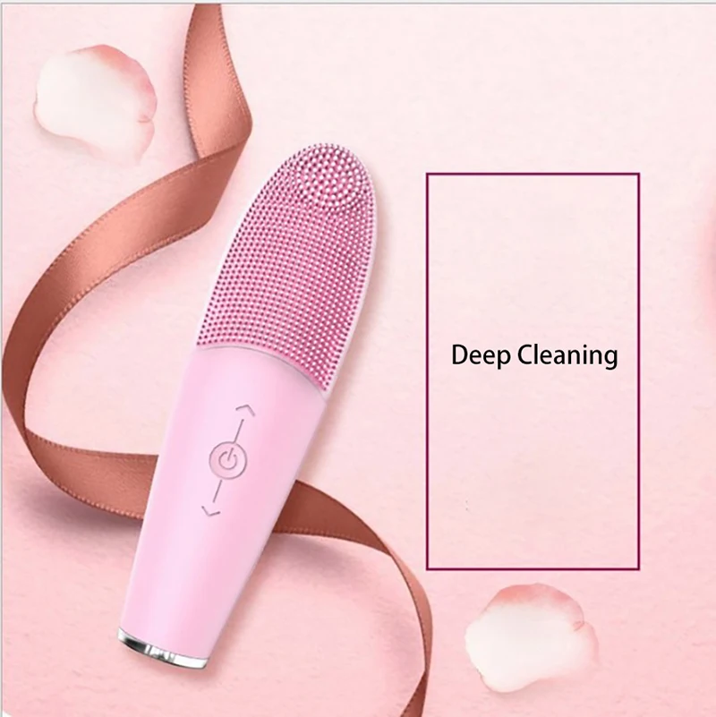 Điện Cọ Rửa Mặt Với 3 Nút Bấm Mặt Silicon Rửa Dụng Cụ Làm Sạch Sâu Da Máy Massage Chăm Sóc Da Mặt Công Cụ