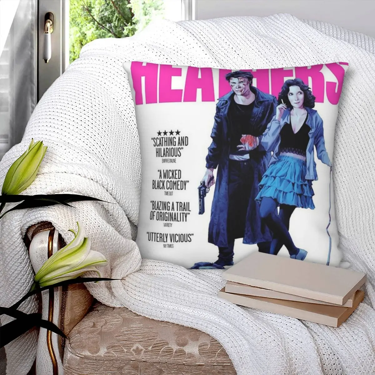 Heathers Poster Square Pillowcase Polyester Pillow Cover Velvet Cushion Zip Decorative Comfort Throw Pillow For Home Car