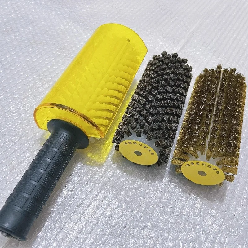 Apply To Snowboard Electric Waxing Roller Polishing Nylon Horse Hair Copper Wire Brush 200mm