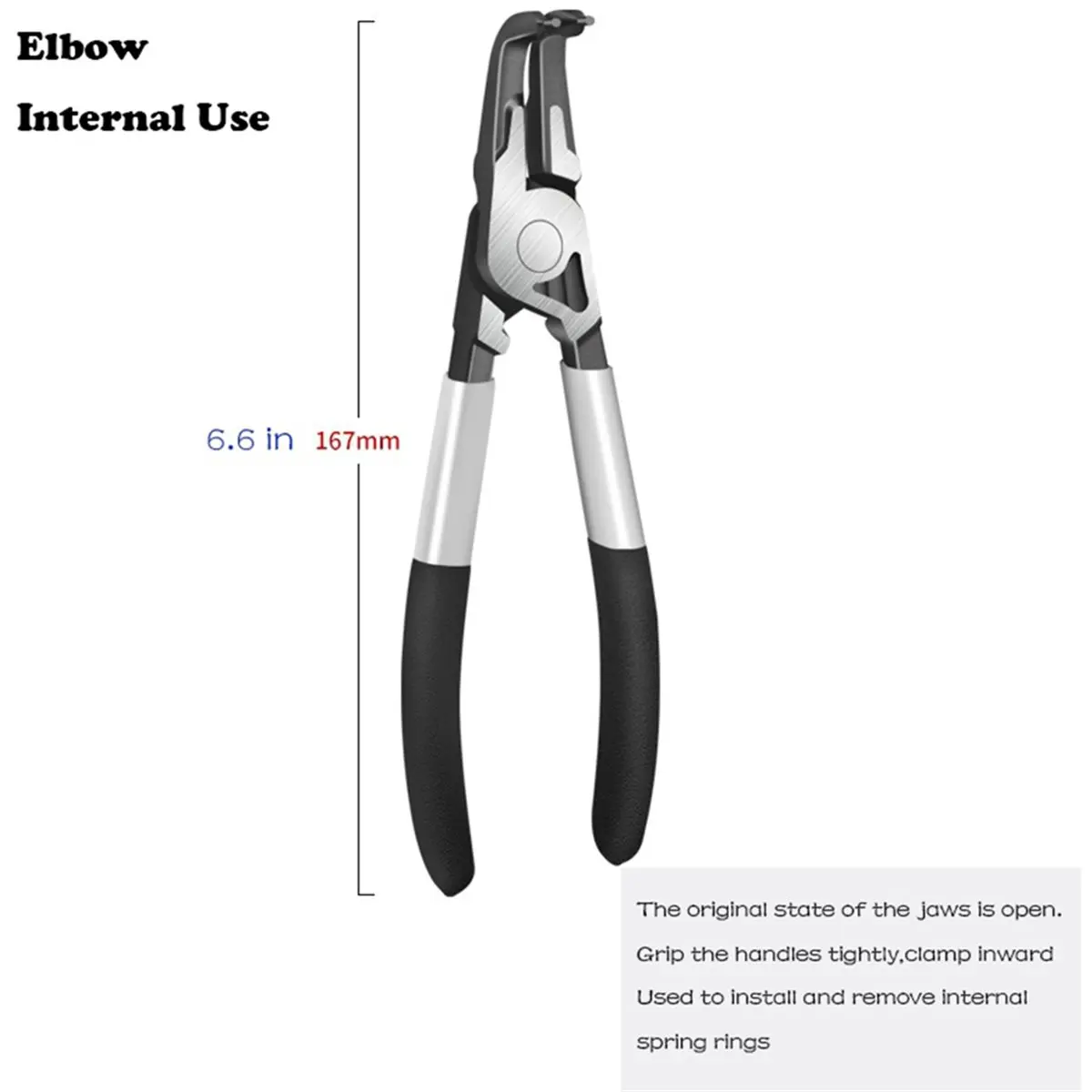 A50U Multifunctional Circlip Pliers Retaining Ring Pliers Internal External Snap Ring Pliers Spring Pliers Hand Tool A