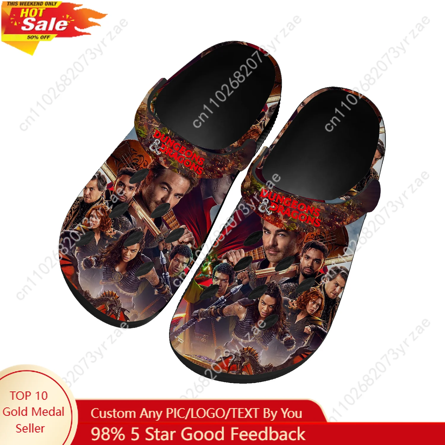 

Dungeons Dragons Home Clogs Hot Cartoon Game Mens Womens Teenager Fashion Tailor Made Water Shoes Garden Beach Slippers Sandals