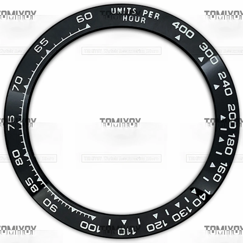 39.3MM Black Blue Green White Ceramics Flat Watch Bezel Insert Fit For RLX DTN Mechanical Wristwatch