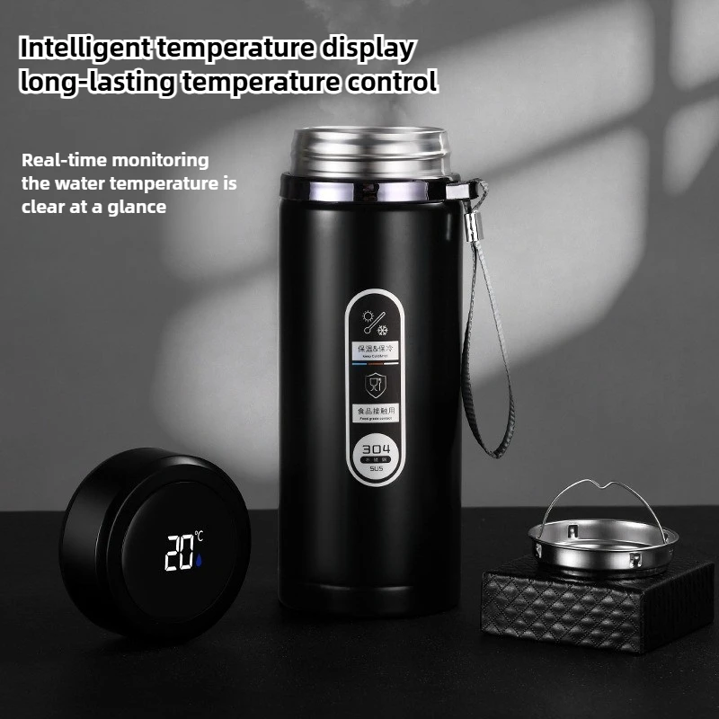 

Stainless Steel Thermos Bottle 500ML/1L with LED Temperature Display SUS304 Tea Water Bottle Vacuum Flask Portable Cups