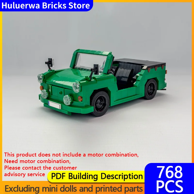 

Модель скоростного гоночного автомобиля MOC, строительные кирпичи 601, Kübel, маленький трансформируемый автомобиль, модульная технология, детские праздничные подарки, сборная игрушка