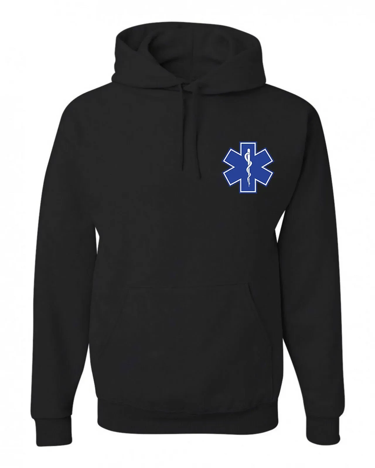 

Star of Life Logo EMS EMT Pullover Hoodie Comfortable Cotton Casual Mens Streetwear