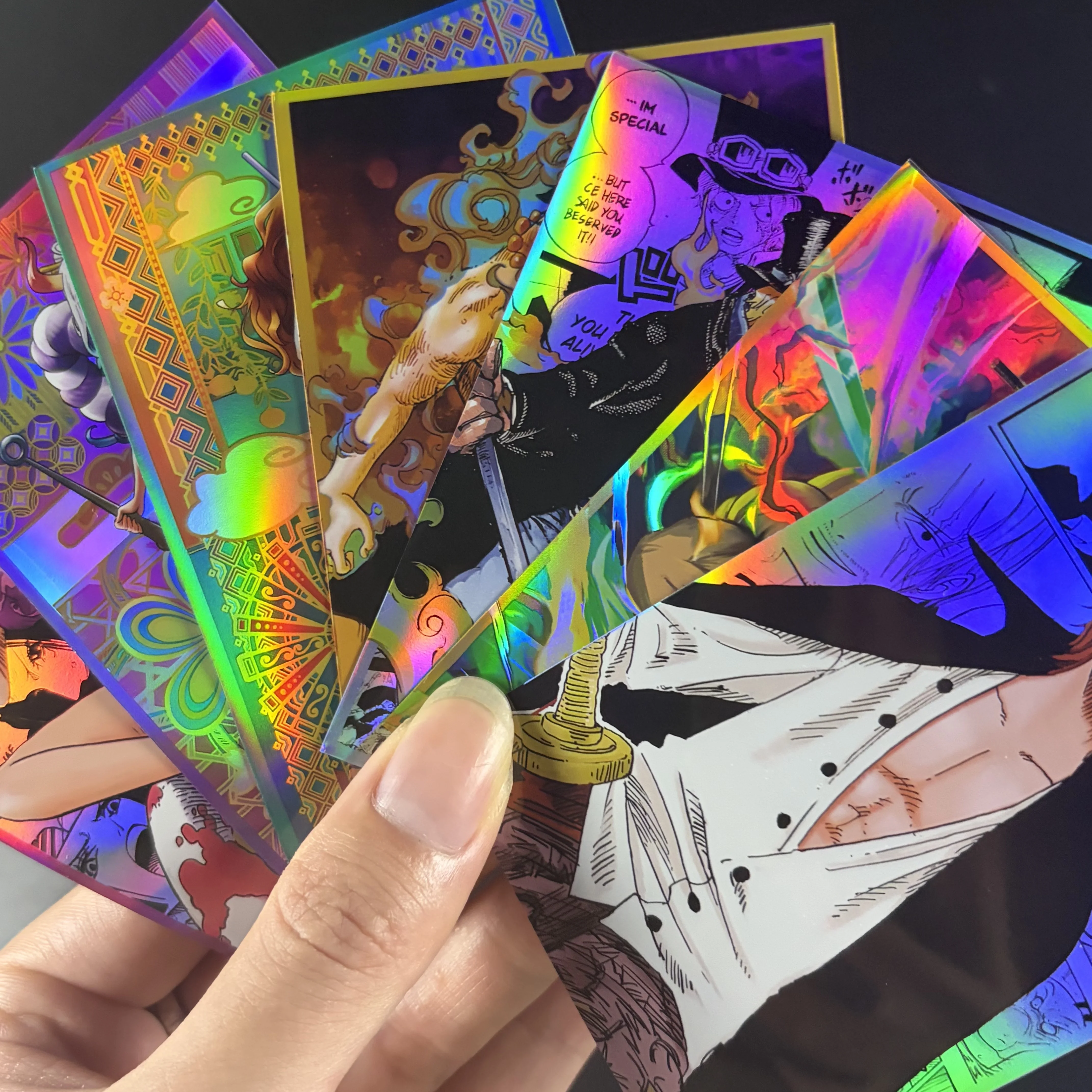Holographic One Piece Sabo/Zoro/Ace Card Sleeves 60PCS/Pack Fits
