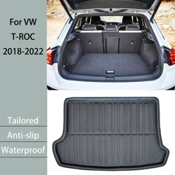 For Volkswagen VW T-ROC TRoc 2018 2019 2020 2021 2022 Tailored Rear Trunk Mat Cargo Liner Boot Floor Tray 3D EVA Car Accessories