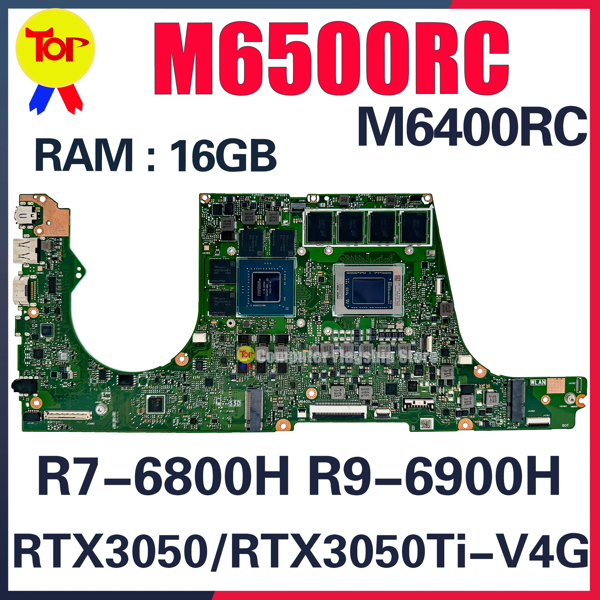 

KEFU M6500R Mainboard For ASUS M6500RC M6500RE M7600RE D6500RC M6400RC D6400RC Laptop Motherboard R7-6800H R9-6900H