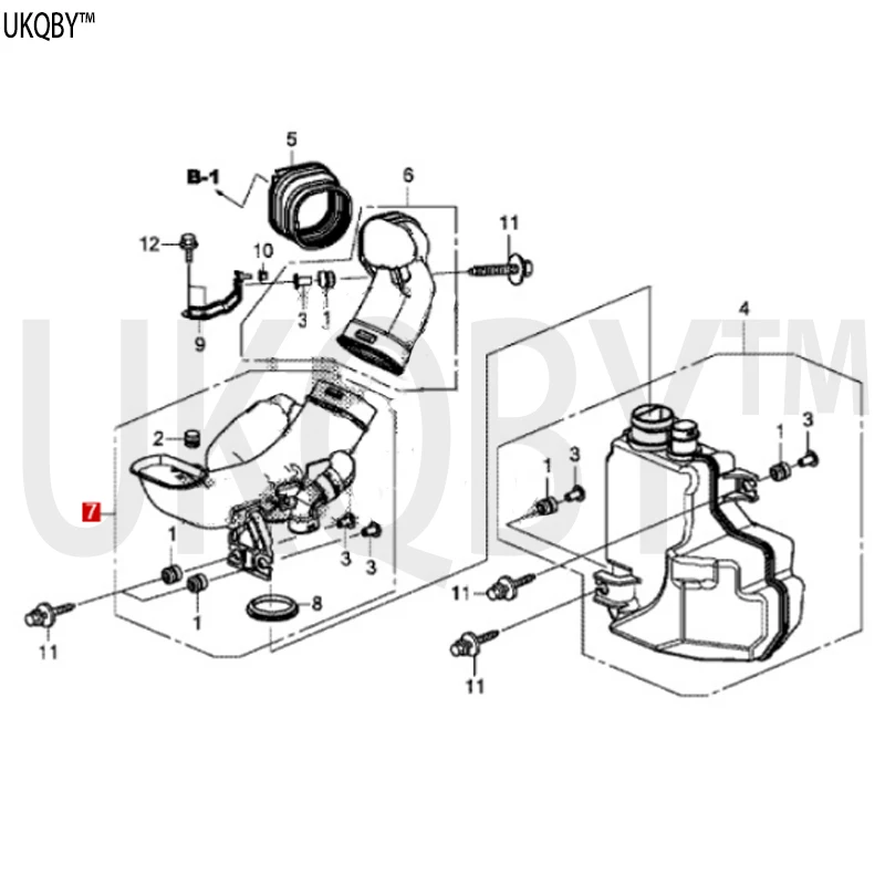 Air resonator intake pipe TUBE ASSY. C, AIR INTAKE 17253R6AJ00
