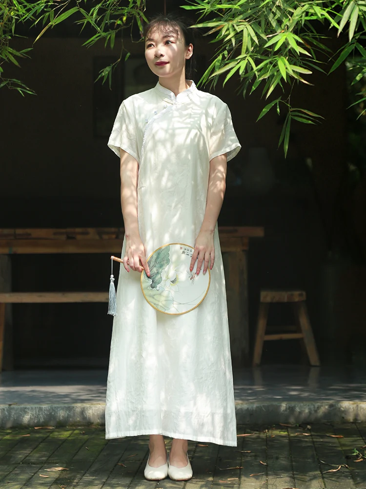 

Ретро-платье А-силуэта однотонного цвета с кружевной отделкой, оригинальный художественный дизайн, летняя новинка, удобное, дышащее женское платье