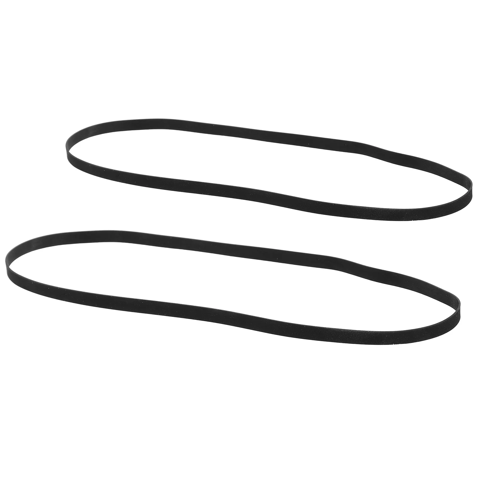 

2Pcs Black Rubber Turntable Belts Replacement for Record Player Drive Belt Repair Repair Kit Black Rubber Drive Belt