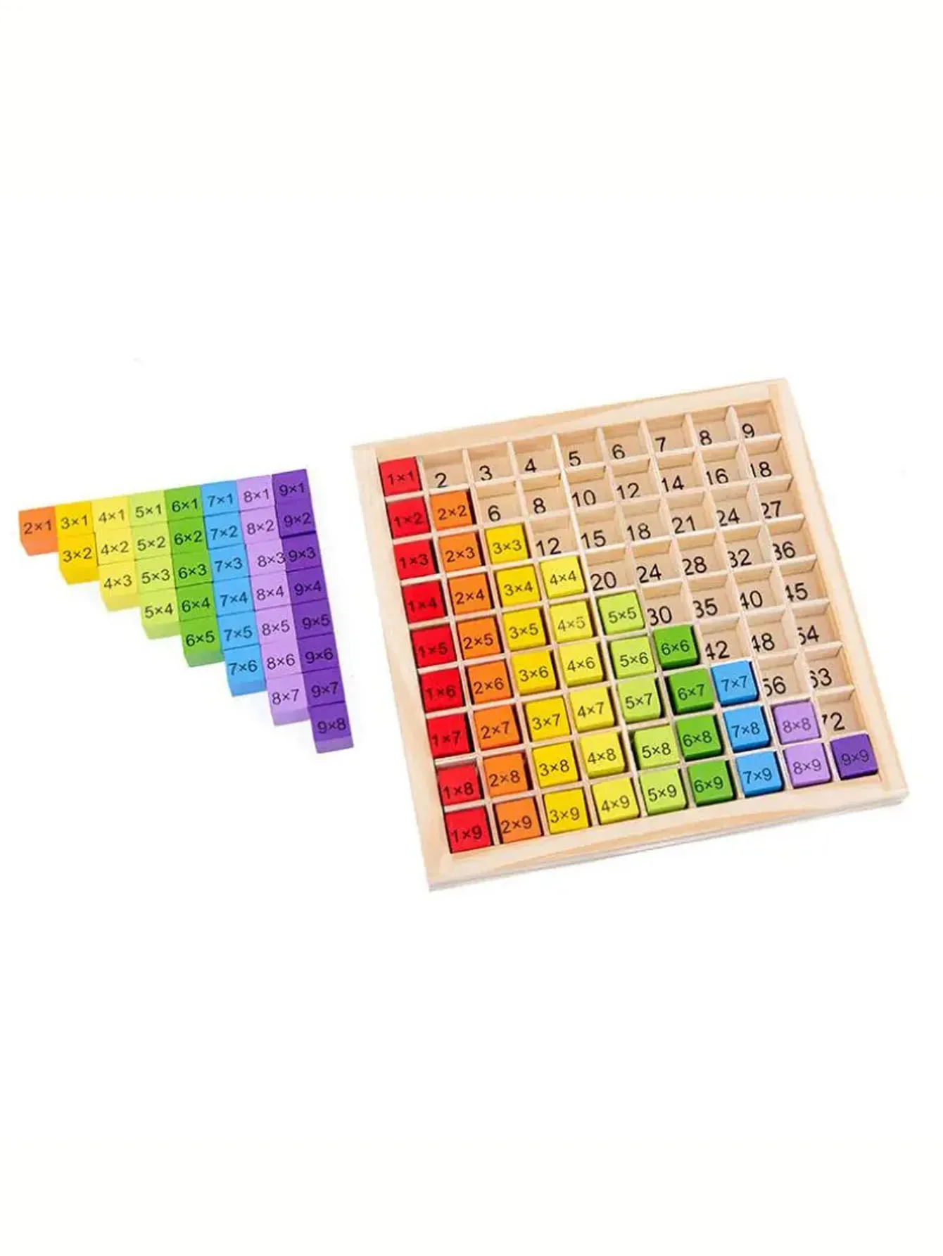 어린이 아기용 몬테소리 교육 나무 수학 장난감, 99 곱하기 테이블 수학 산수 교육 보조, 크리스마스
