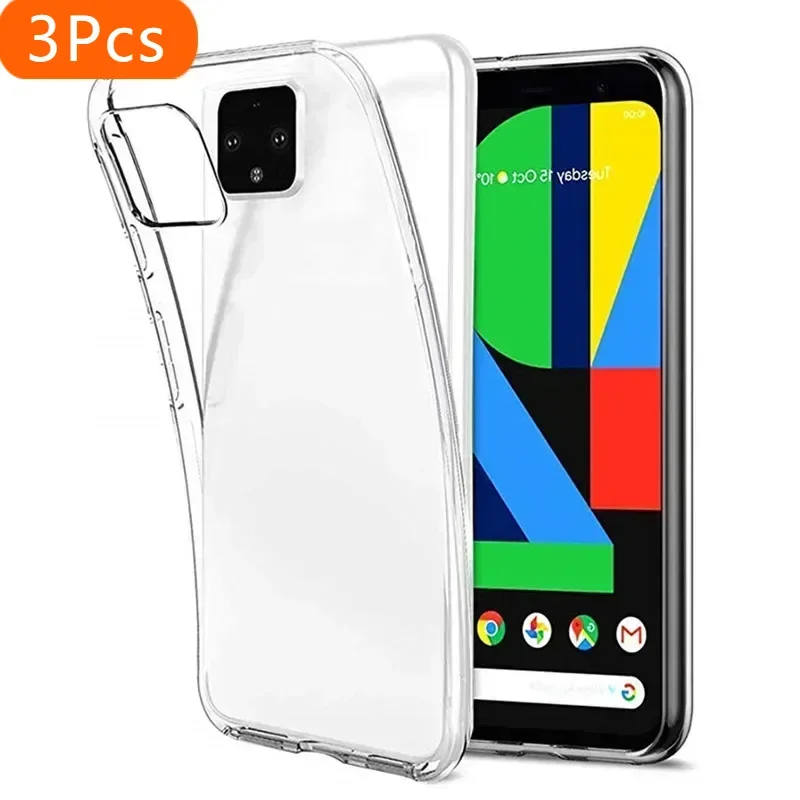 

3Pcs Clear Soft TPU Case For Google Pixel 4 5 3A 3 2 XL Silicone Phone Cover For Google Pixel 4 5 4A Pixel4 6 7 Pro 5A 6A 3A XL
