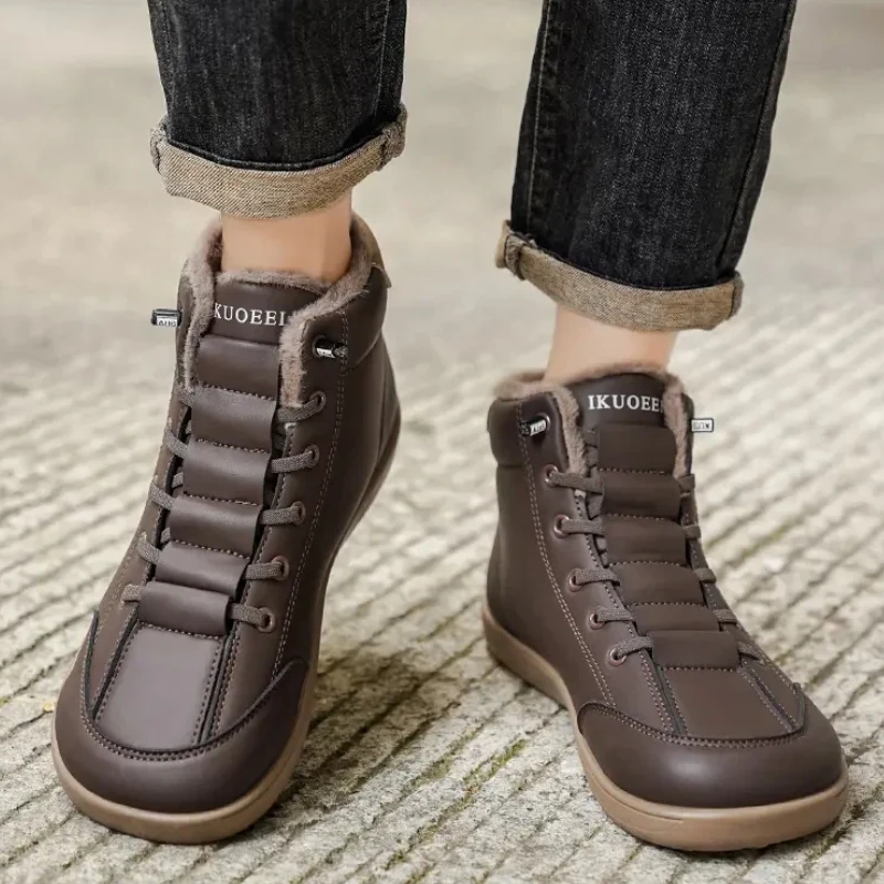Men's Winter Shoes Widened Toe High-top Cotton Shoes Fashionable Student Shoes Sports Casual Fashionable Shoes for Men