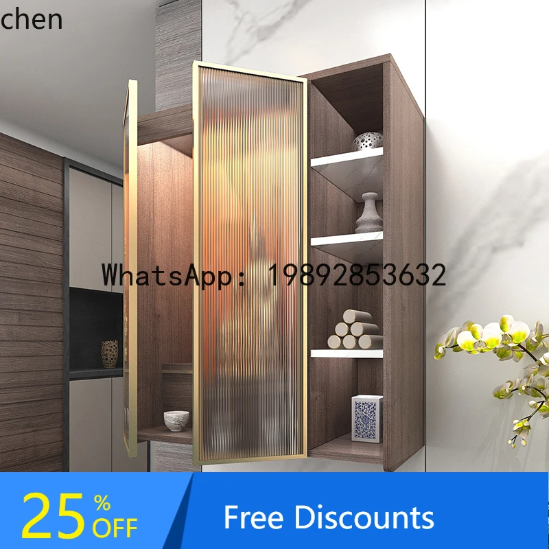 

FZ Buddhist shrine shrine cabinet Modern style offering table Double door light luxury wall-mounted God of Wealth cabinet