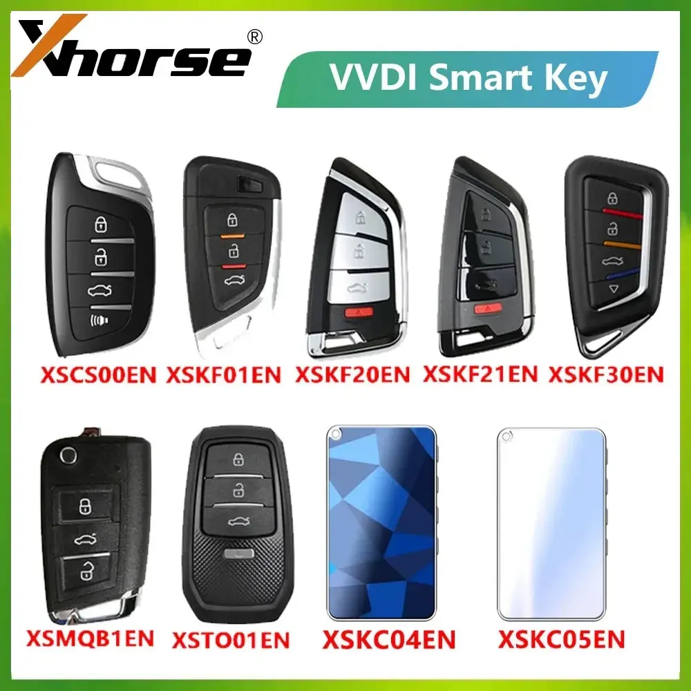 

Xhorse XSCS00EN XSKC04EN XSKC05EN XSKF01EN XSKF20EN XSKF21EN XSKF30EN XSMQB1EN XSTO01EN Keyless Go Universal Smart Key VVDI Key