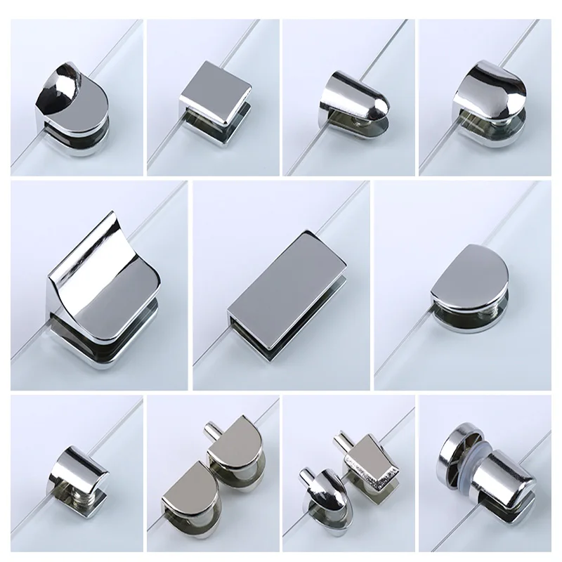 

Glass Clip Partition Glass Clip Fastener Shelf Bracket Slot Glass Fixing Clip Support Semi Round Bracket