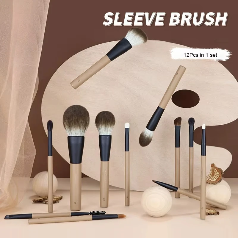 Professional 12-Piece Natural Hair Makeup Set Custom Logo Eye Shadow Foundation Concealer Eyeliner Application Customize logo