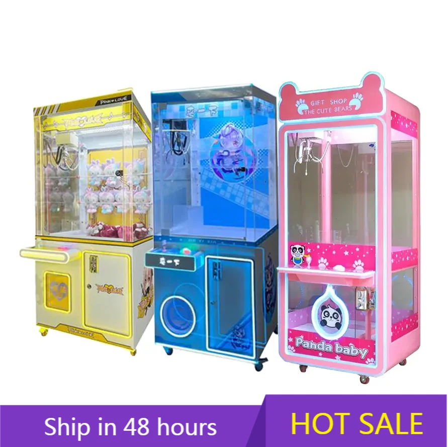 

YTYIN Baby Bear Coin Operated Arcade Toy Crane Claw Machine Small Mini Doll Vending Machine for Shopping Mall